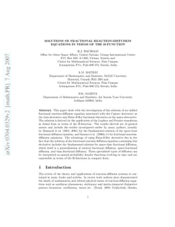 Solutions of fractional reaction-diffusion equations in terms of the
  H-function