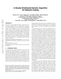 A Doubly Distributed Genetic Algorithm for Network Coding