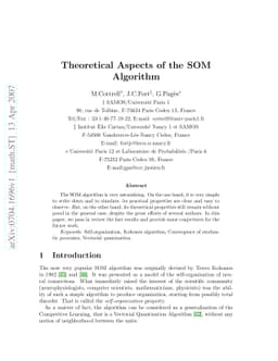 Theoretical Aspects of the SOM Algorithm