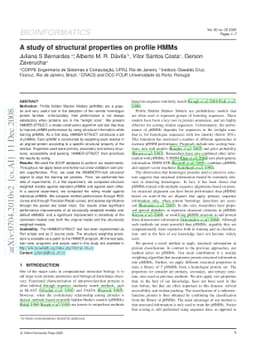 A study of structural properties on profiles HMMs