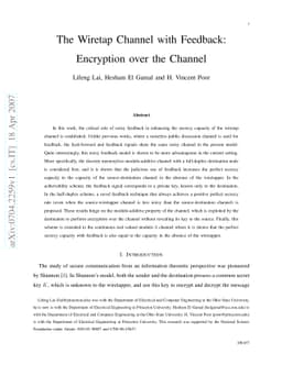 The Wiretap Channel with Feedback: Encryption over the Channel