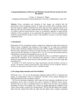 Comparing Robustness of Pairwise and Multiclass Neural-Network Systems
  for Face Recognition