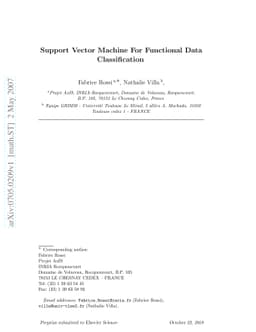 Support vector machine for functional data classification