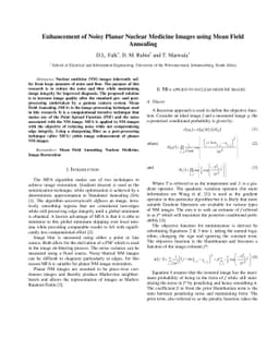 Enhancement of Noisy Planar Nuclear Medicine Images using Mean Field
  Annealing