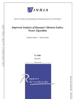 Improved Analysis of Kannan's Shortest Lattice Vector Algorithm