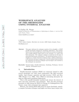 Workspace Analysis of the Orthoglide using Interval Analysis