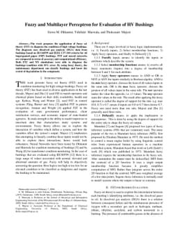 Fuzzy and Multilayer Perceptron for Evaluation of HV Bushings