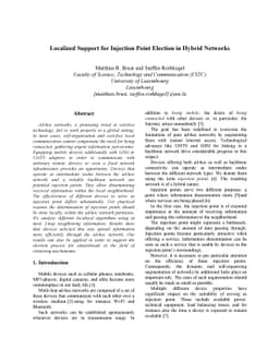 Localized Support for Injection Point Election in Hybrid Networks