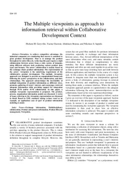 The multiple viewpoints as approach to information retrieval within
  collaborative development context