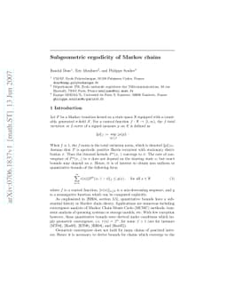 Subgeometric ergodicity of Markov chains