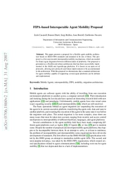 FIPA-based Interoperable Agent Mobility Proposal