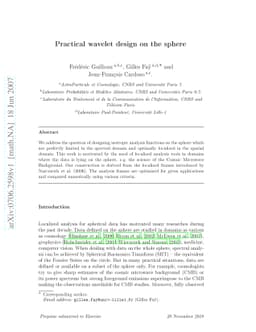 Practical wavelet design on the sphere