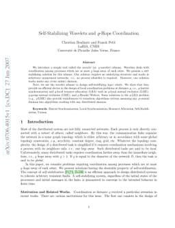 Self-Stabilizing Wavelets and r-Hops Coordination