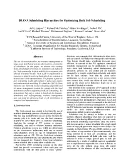 DIANA Scheduling Hierarchies for Optimizing Bulk Job Scheduling