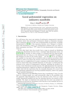 Local polynomial regression on unknown manifolds