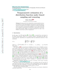 Nonparametric estimation of a distribution function under biased
  sampling and censoring