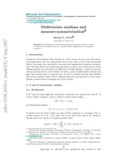 Multivariate medians and measure-symmetrization