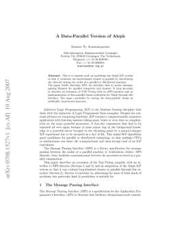 A Data-Parallel Version of Aleph