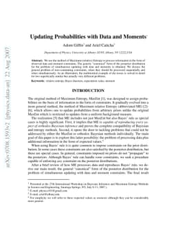 Updating Probabilities with Data and Moments