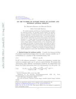 On the number of support points of maximin and Bayesian optimal designs