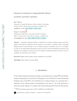 Parameter estimation in diagonalizable bilinear stochastic parabolic
  equations