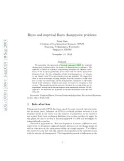 Bayes and empirical Bayes changepoint problems