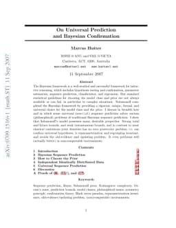 On Universal Prediction and Bayesian Confirmation