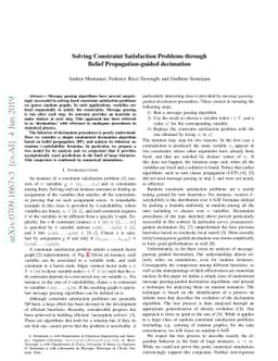 Solving Constraint Satisfaction Problems through Belief
  Propagation-guided decimation