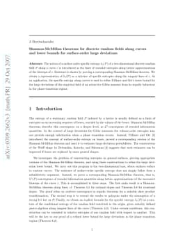 Shannon-McMillan theorems for discrete random fields along curves and
  lower bounds for surface-order large deviations