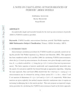 A note on calculating autocovariances of periodic ARMA models