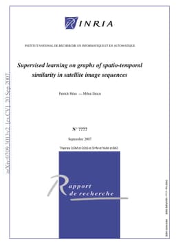 Supervised learning on graphs of spatio-temporal similarity in satellite
  image sequences
