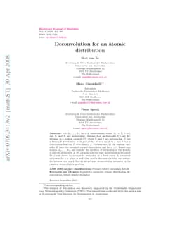 Deconvolution for an atomic distribution