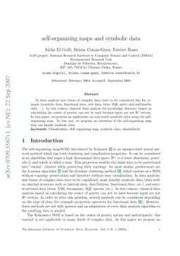 Self-organizing maps and symbolic data