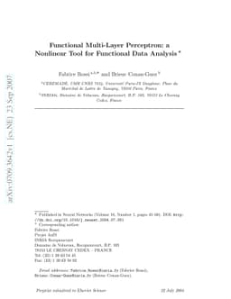 Functional Multi-Layer Perceptron: a Nonlinear Tool for Functional Data
  Analysis