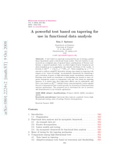 A powerful test based on tapering for use in functional data analysis