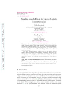 Spatial modelling for mixed-state observations