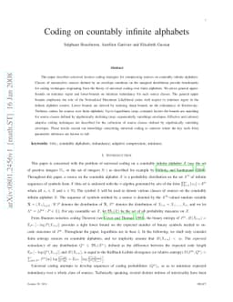 Coding on countably infinite alphabets