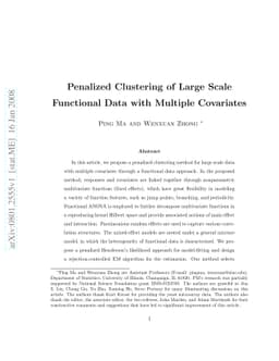 Penalized Clustering of Large Scale Functional Data with Multiple
  Covariates