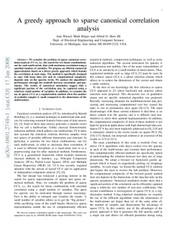 A greedy approach to sparse canonical correlation analysis