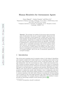 Human Heuristics for Autonomous Agents