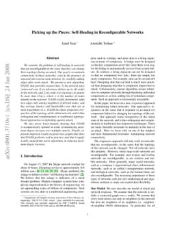 Picking up the Pieces: Self-Healing in Reconfigurable Networks