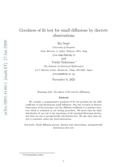 Goodness of fit test for small diffusions by discrete observations