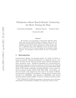 Phylogenies without Branch Bounds: Contracting the Short, Pruning the
  Deep