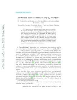 Recursive Bias Estimation and $L_2$ Boosting