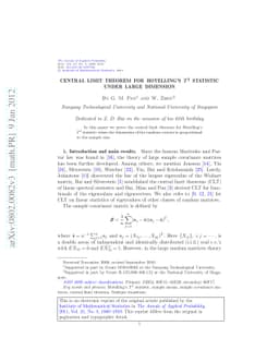 Central limit theorem for Hotelling's $T^2$ statistic under large
  dimension