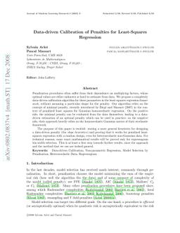 Data-driven calibration of penalties for least-squares regression