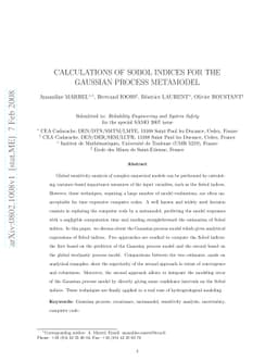 Calculations of Sobol indices for the Gaussian process metamodel
