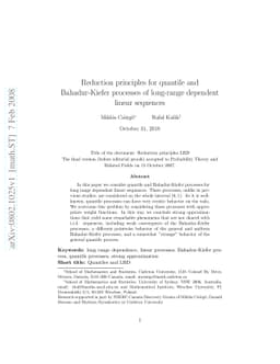 Reduction principles for quantile and Bahadur-Kiefer processes of
  long-range dependent linear sequences