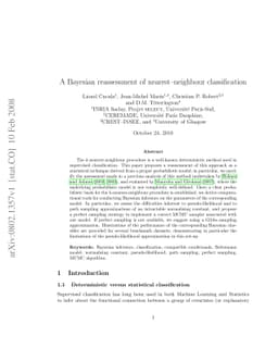A Bayesian reassessment of nearest-neighbour classification