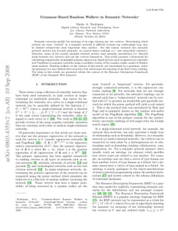 Grammar-Based Random Walkers in Semantic Networks